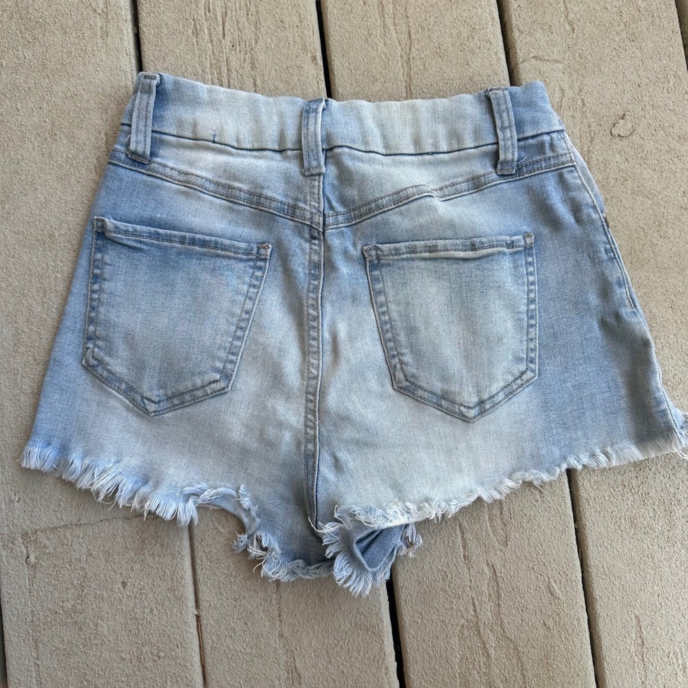 Rewash Distressed Denim‎ Shorts Frayed Hem Light Wash Juniors Size 3 / 26 - Picture 5 of 5